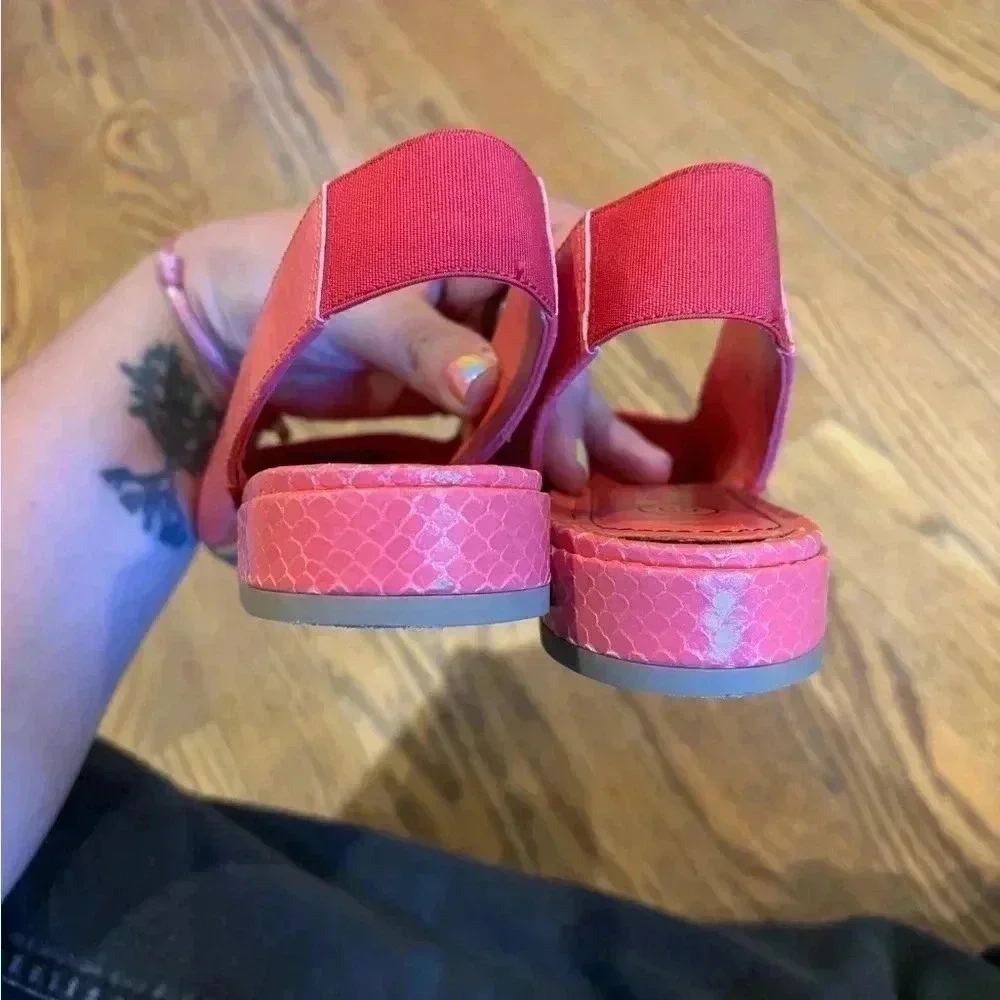 Pas De Rouge Pink Pointed Toe Slingback Flats Size 36.5 - Picture 4 of 6